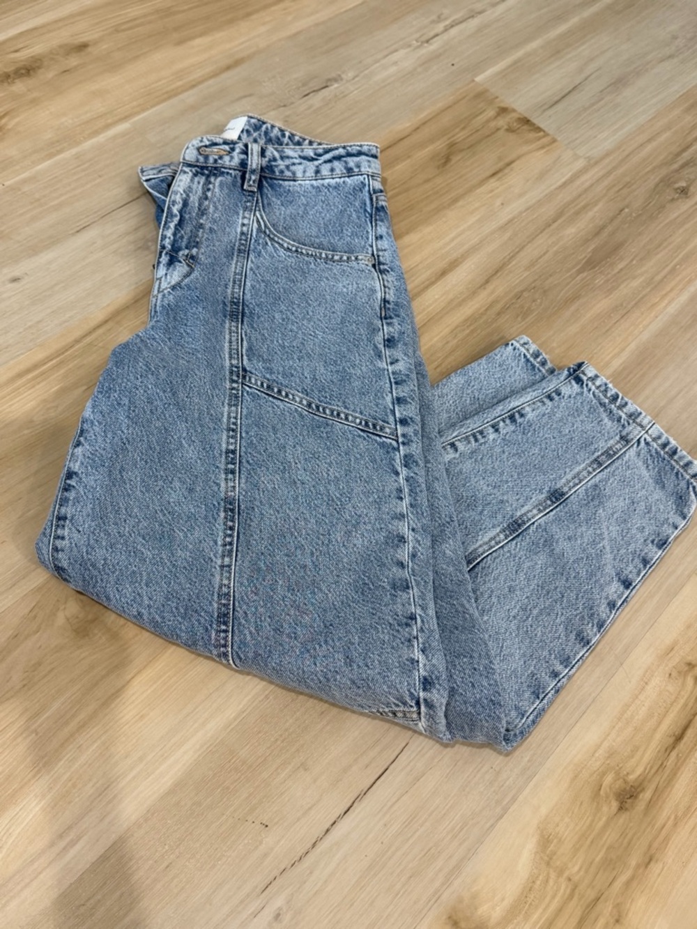 Zara Light Blue Washed Denim Jeans